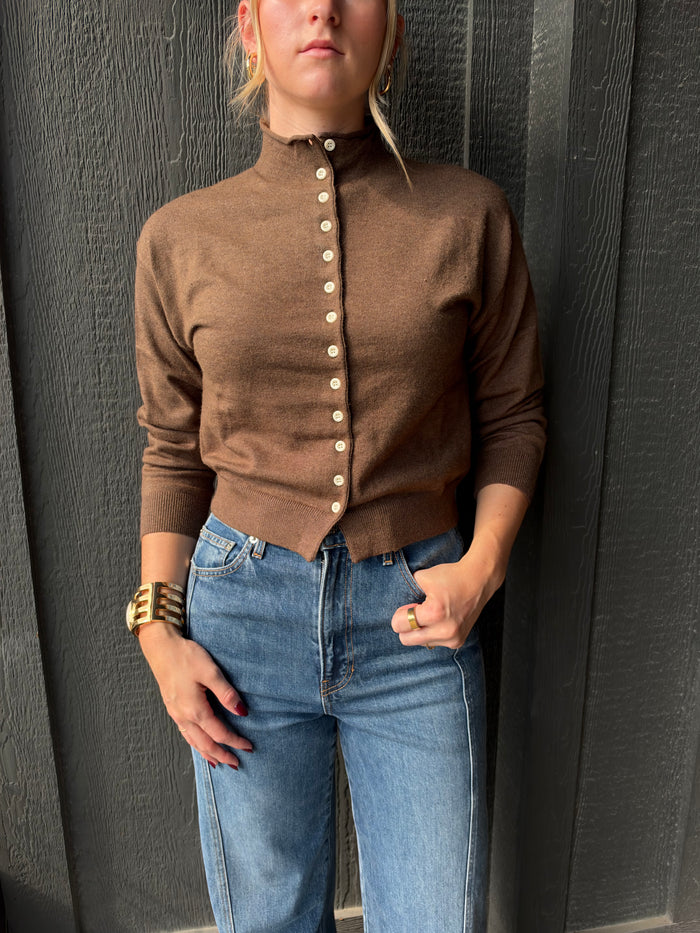 The Brooks Cardigan - High Neck