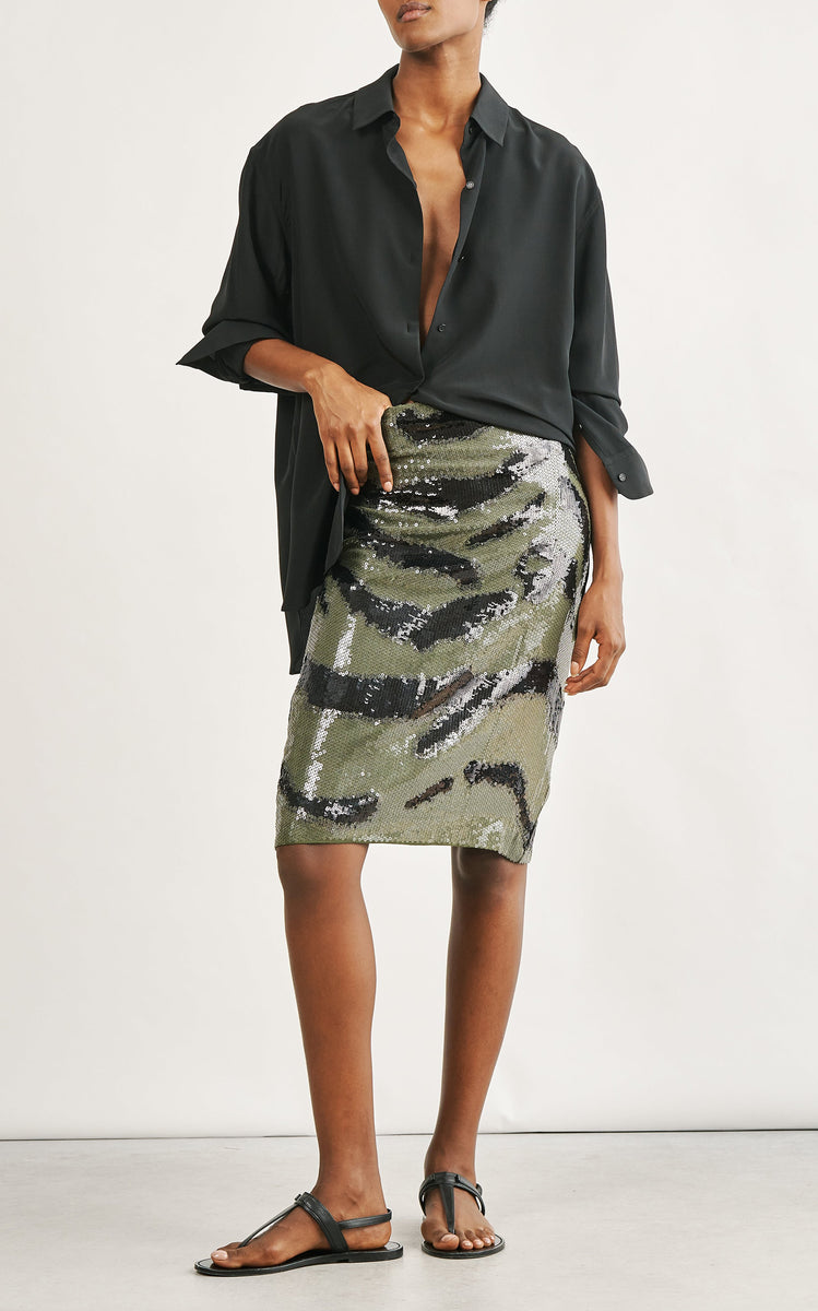 Zebra print sequin on sale skirt