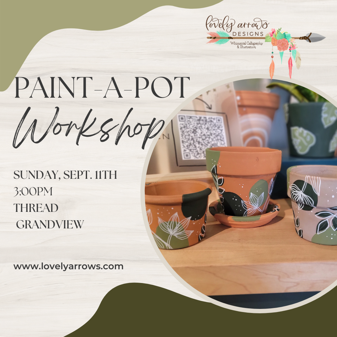 Paint-a-Pot with Lovely Arrows Design